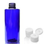 100ml Cobalt Blue Plastic Bottle With Flip Top Cap