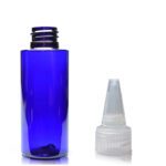 50ml Cobalt Blue PET Plastic Bottle With Spout Cap