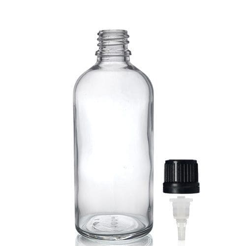 100ml Clear Glass Dropper Bottle With Dropper Cap Ampulla Ltd