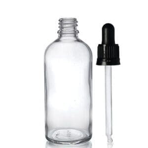 100ml Clear Dropper Bottle With Glass Pipette