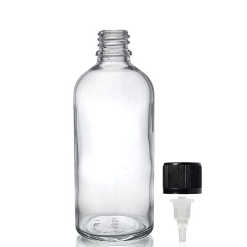 Clear Glass Dropper Bottle