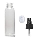 100ml Clear PET Boston Bottle With Atomiser Spray