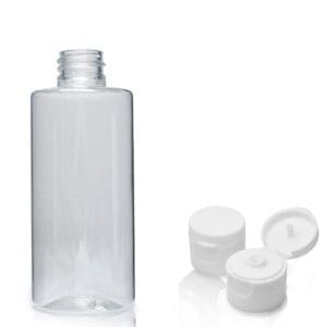 100ml Clear Plastic Tubular Bottle With Flip Top Cap