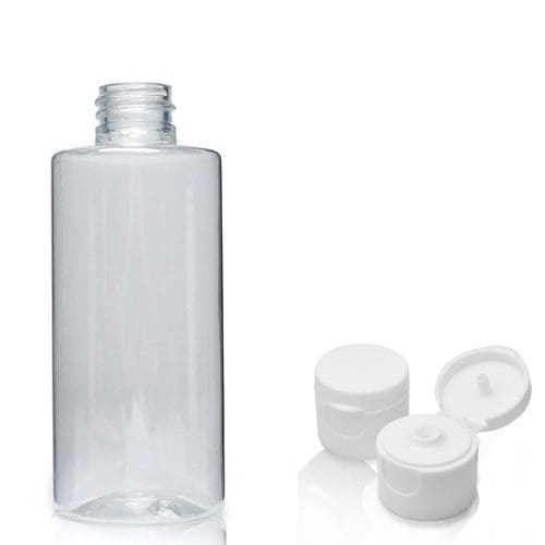 100ml Clear Plastic Tubular Bottle With Flip Top Cap
