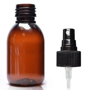 100ml amber plastic Sirop bottle W BAS