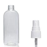 100ml Clear Oval Bottle With Spray