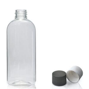 100ml Clear Oval Bottle With Plastic Cap
