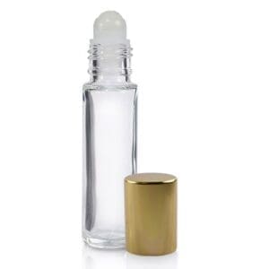 10ml Glass Roller Ball Bottle With Gold Cap