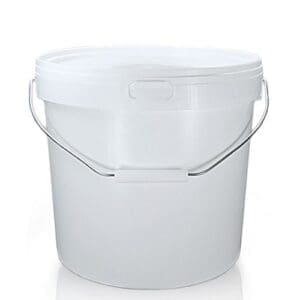 12 Litre White Plastic Bucket