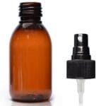 125ml amber plastic Sirop bottle W BAT