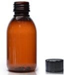 125ml amber plastic Sirop bottle w bsc