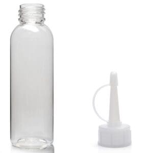 150ml Clear PET Boston Bottle & 24mm Spout Cap