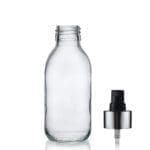 150ml Clear Glass Syrup Bottle & Premium Atomiser Spray
