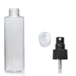 150ml Clear PET Plastic Tubular Bottle With Atomiser Spray