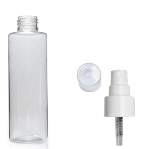 150ml Clear PET Plastic Tubular Bottle With Atomiser Spray