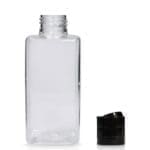 Square Plastic Bottle With Disc-Top Cap