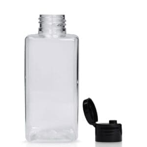 Square Plastic Bottle With Flip-Top Cap