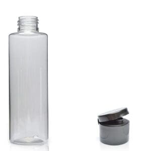 150ml Clear PET Plastic Tubular Bottle & Flip Top Cap