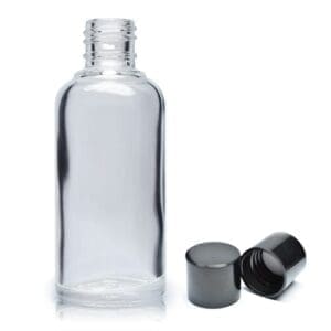 15ml Meduna Glass Bottle & 13mm Black Screw Top Cap
