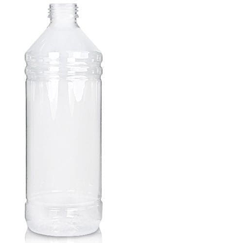 1 Litre Clear PET Plastic Bottle