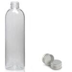 250ml Clear PET Boston Bottle & Aluminium Cap