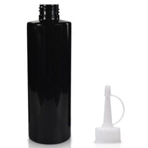 250ml Black Plastic Bottle With Spout Cap