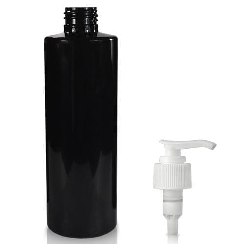 250ml Black Plastic Lotion Bottle