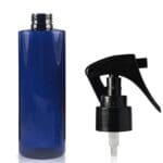 250ml Cobalt Blue PET Plastic Bottle With Mini Trigger Spray