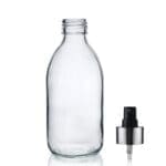 250ml Clear Glass Syrup Bottle & Premium Atomiser Spray