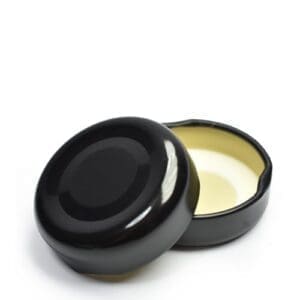 38mm Black Buttoned Twist-Off Lid