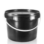 5L Plastic Black Bucket With Lid