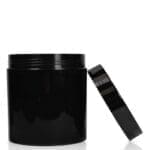 Black Plastic Cosmetic Jar