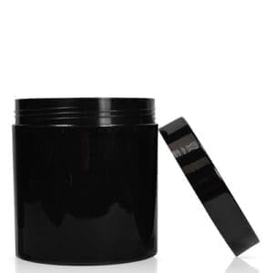 Black Plastic Cosmetic Jar