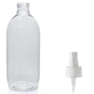 500ml Clear PET Olive Bottle & Atomiser Spray