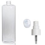 500ml Clear PET Plastic Tubular Bottle With Atomiser Spray