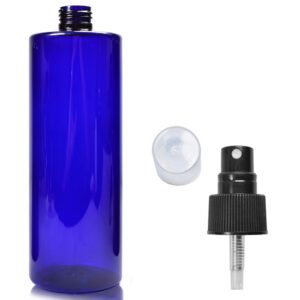 500ml Cobalt Blue PET Plastic Bottle With Atomiser Spray