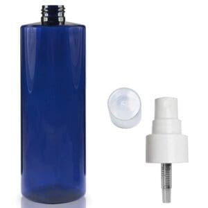 500ml Cobalt Blue PET Plastic Bottle With Atomiser Spray