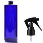 500ml Cobalt Blue PET Plastic Bottle With Mini Trigger