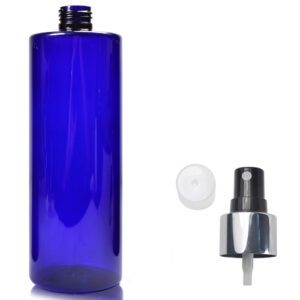 500ml Cobalt Blue PET Plastic Bottle With Atomiser Spray