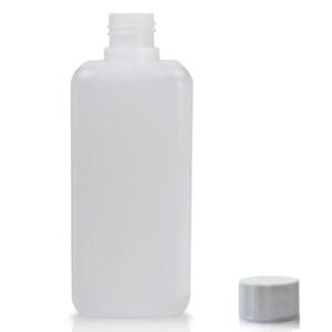 500ml Natural HDPE Square Bottle w wsc