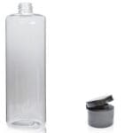 500ml Clear PET Plastic Tubular Bottle & Flip Top Cap