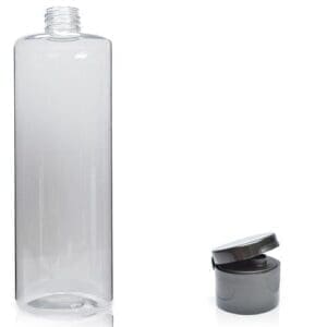 500ml Clear PET Plastic Tubular Bottle & Flip Top Cap