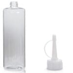 500ml Clear PET Plastic Tubular Bottle & Spout Cap
