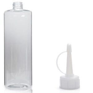 500ml Clear PET Plastic Tubular Bottle & Spout Cap