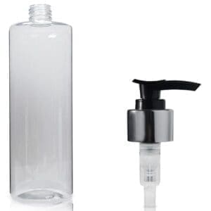 500ml Clear Plastic Bottle With Silver Pump