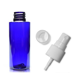50ml Cobalt Blue PET Plastic Bottle With Spray