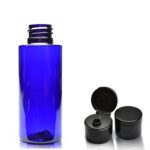 50ml Cobalt Blue PET Plastic Bottle With Flip Top Cap