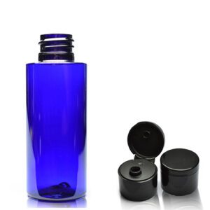 50ml Cobalt Blue PET Plastic Bottle With Flip Top Cap