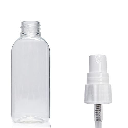 50ml Plastic Oval Bottle With Flip-Top Cap - Ampulla - 0161 367 1414