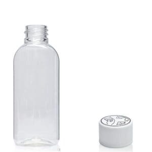 50ml Plastic Oval Bottle With Child Resistant Cap